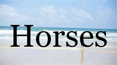 horse phonetic transcription|How to pronounce EQUINE in English .